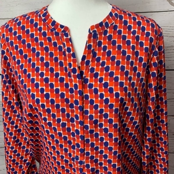 NWOT Talbots Polka-Dot Print Button Down Top - Picture 2 of 5
